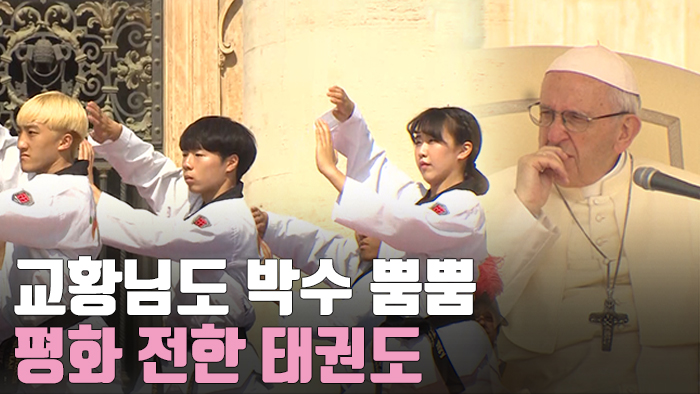 [자막뉴스] "교황도 박수" 한국 태권도, 바티칸에서 평화 전해