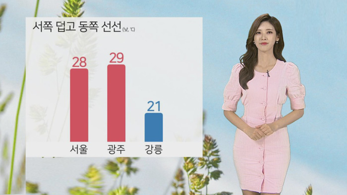 [<em class='find'>날씨</em>] 서쪽 덥고 동쪽 선선…미세먼지 농도 '좋음'