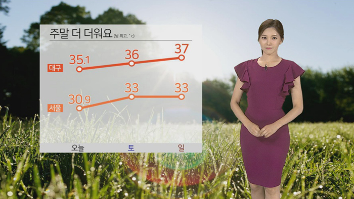 [날씨] 주말 폭염 기세 강해져…"온열 질환 조심하세요"