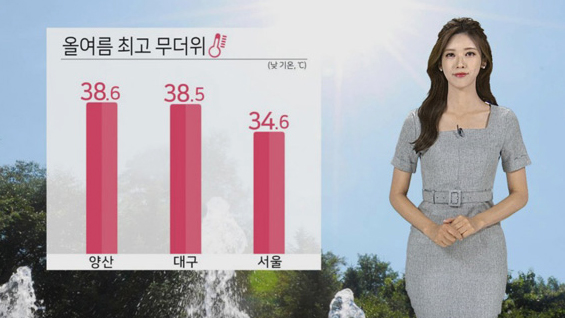 [날씨] 올여름 최고 무더위…주말 더 더워
