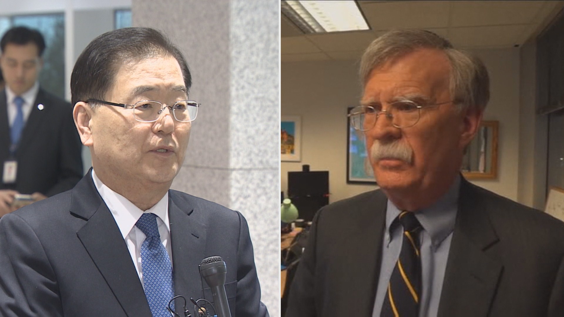 정의용-볼턴 워싱턴에서 회동…비핵화 논의한 듯