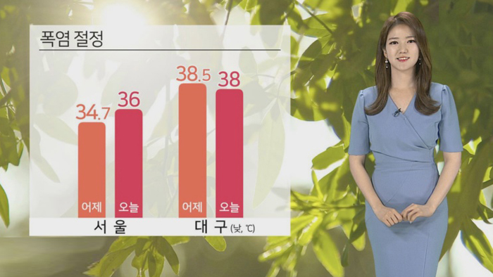 [<em class='find'>날씨</em>] 폭염 절정, 어제보다 더워…오전 미세먼지 '나쁨'