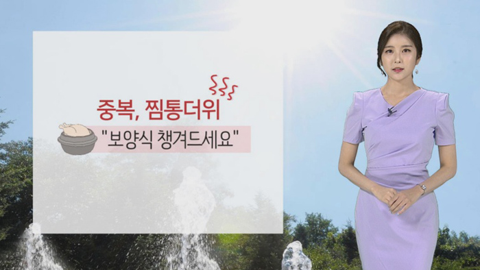 [날씨] 중복, "몸보신 하세요"…내륙 일부 소나기