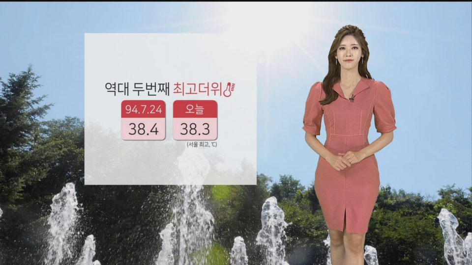 [<em class='find'>날씨</em>] '서울 38.3도' 역대 두번째 폭염…내일 기록 또 깬다