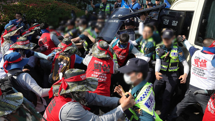 한달 넘은 현대重 불법집회 수사…폭력행위 집중조사