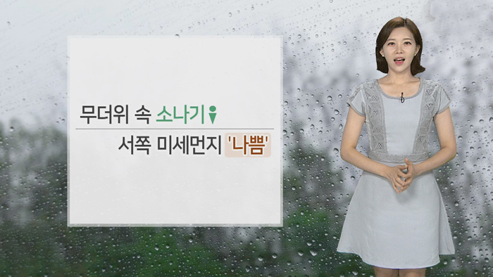 [<em class='find'>날씨</em>] 무더위 속 강한 소나기…서쪽 미세먼지↑