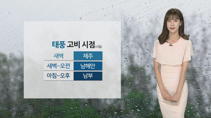 [<em class='find'>날씨</em>] 태풍 '다나스' 영향권…제주·남해안 물폭탄