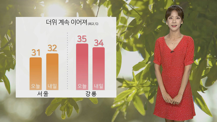 [날씨] 전국 대부분 폭염특보…내일도 찜통더위