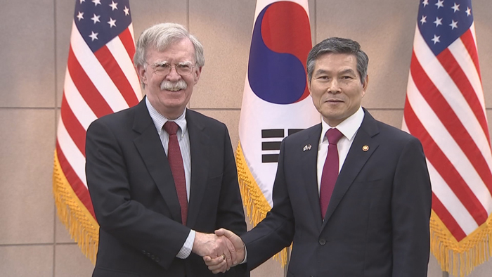 [현장연결] 볼턴 美보좌관, 국방부 방문…정경두 <em class='find'>장관</em> 면담