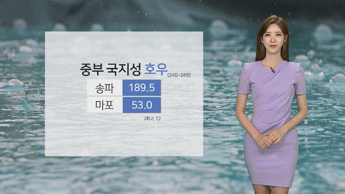 [날씨] 중부 밤사이 요란한 장맛비…충청이남 폭염특보
