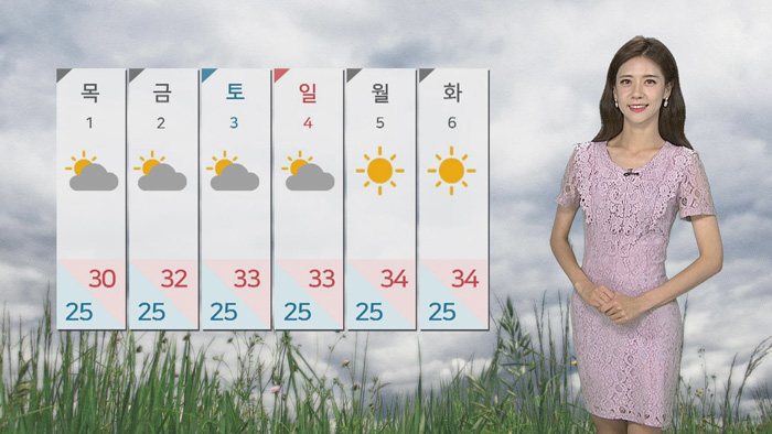 [날씨] 남부 푹푹 찌는 무더위…중부 더위 주춤