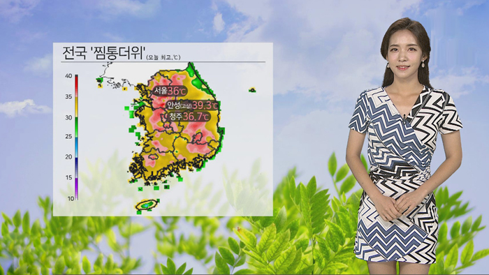 [날씨] 내일도 전국 가마솥 더위…내륙 곳곳 소나기