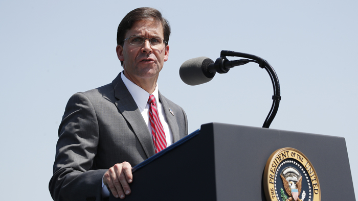 미국 국방<em class='find'>장관</em> "호르무즈 호위연합에 30여 개국 참여"