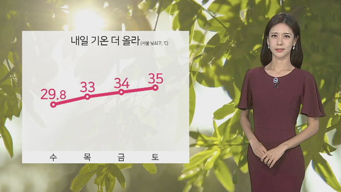 [날씨] 폭염특보 점차 확대…낮~밤 내륙 소나기