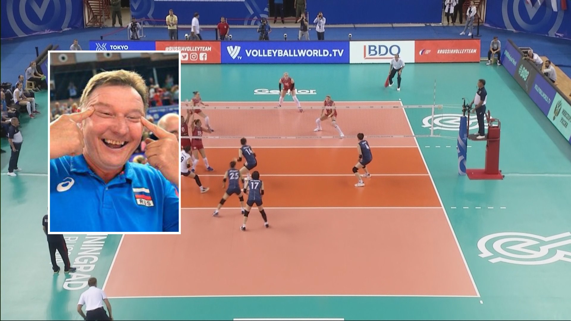 배구협회, 러시아 코치 '눈찢기 세리머니'에 항의키로