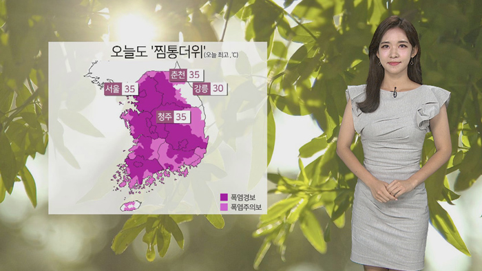 [날씨] 오늘도 찜통더위, 서울 <em class='find'>35</em>도…점차 태풍 영향